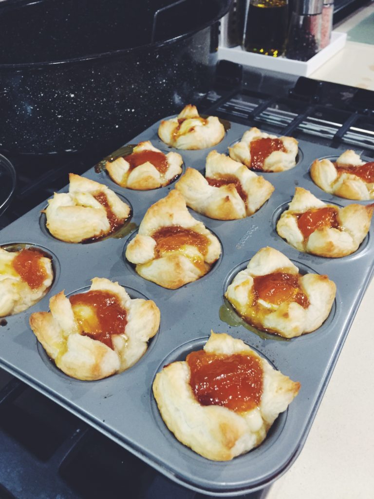 Jam Brie Tartlets - Baked to perfection