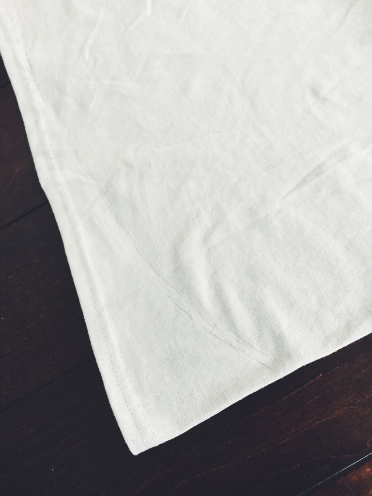 Super light sketching of the U shape.