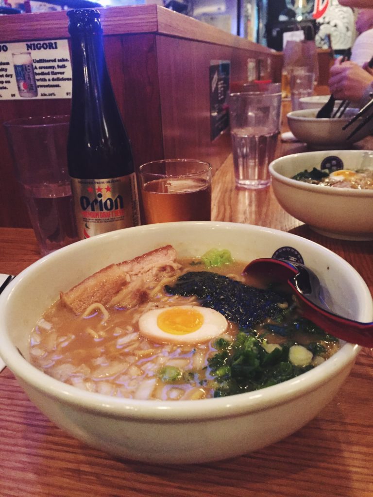 Meh ramen, but it was open late at night and filled with Japanese people.