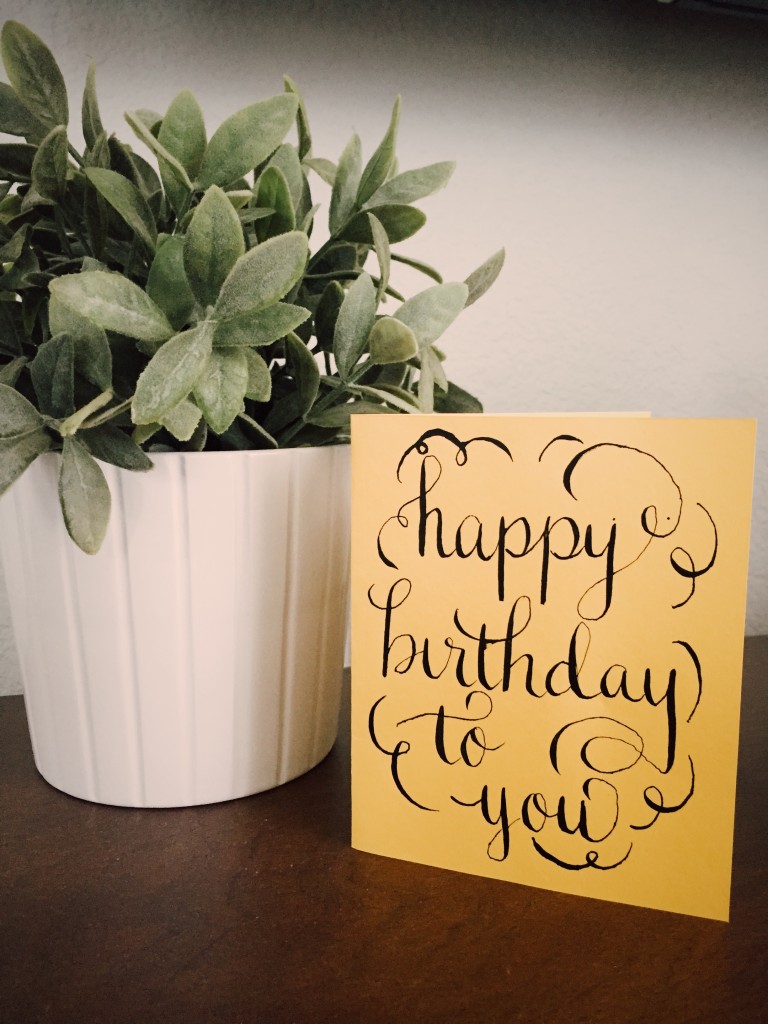 Handwritten cards are the best. Along with gifting oneself a vacation.