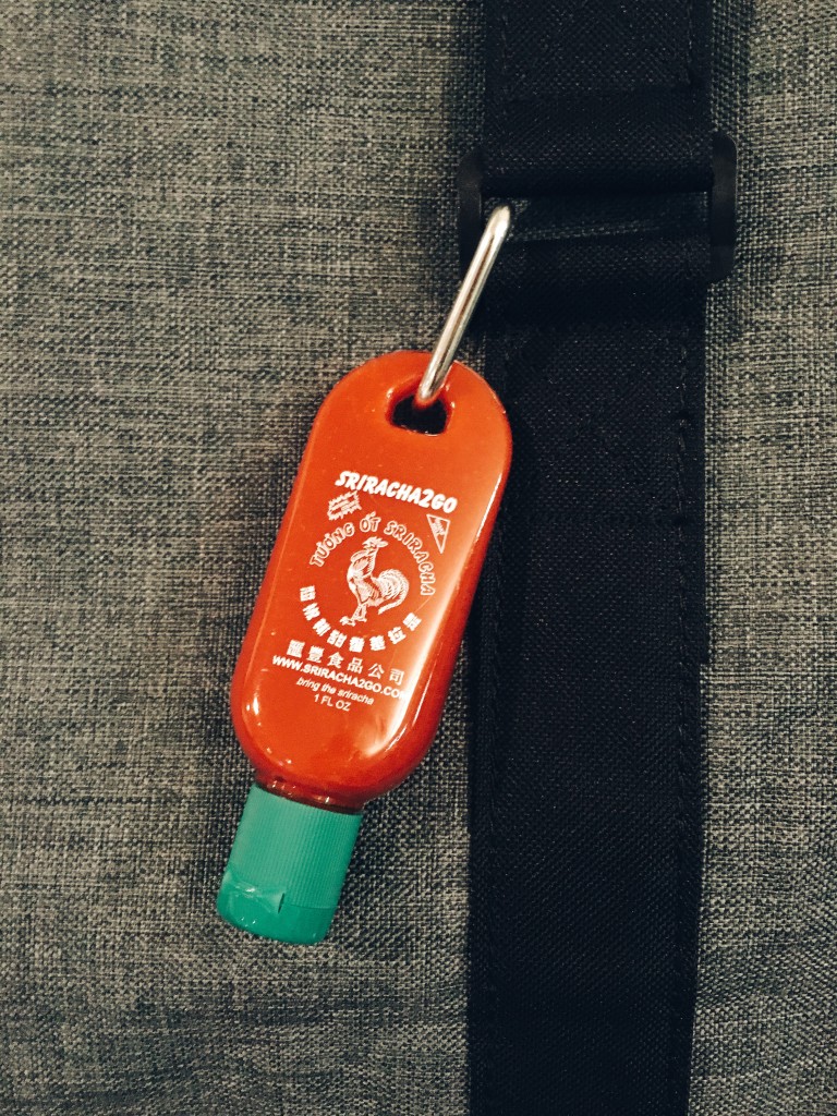 Rooster Sauce, the savior of all bland food while traveling.