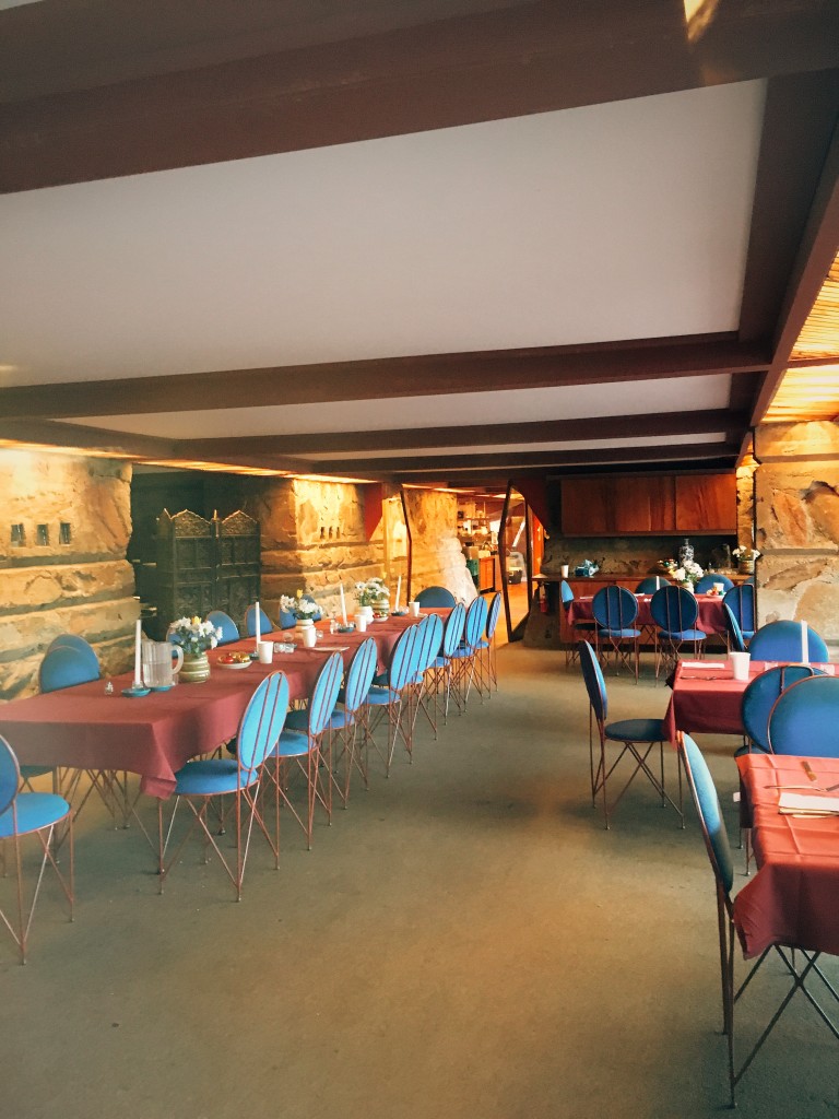 Place settings in the dining room.