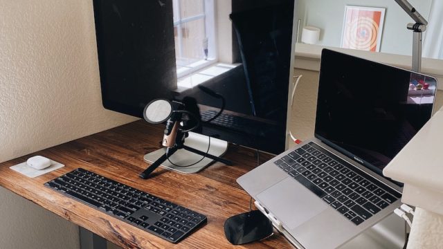 Work from home desk setup