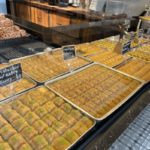 rows of baklava at Lokum